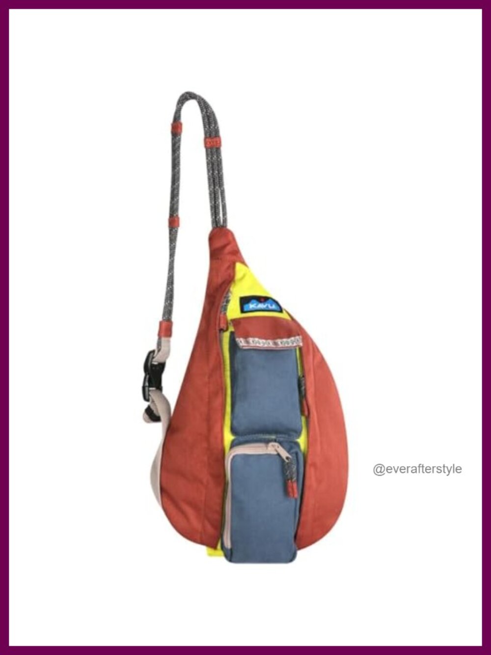 Mini Rope Sling Crossbody Bag Cotton Canvas Polyester Adjustable Strap